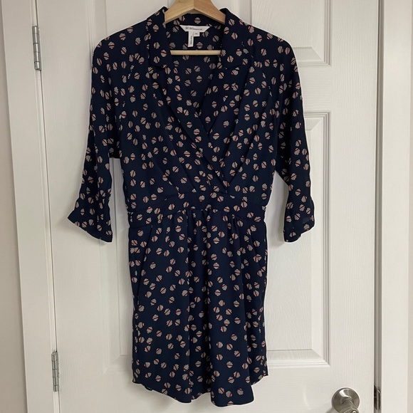 BCBGeneration navy v-neck dress, size XS. - Picture 1 of 6